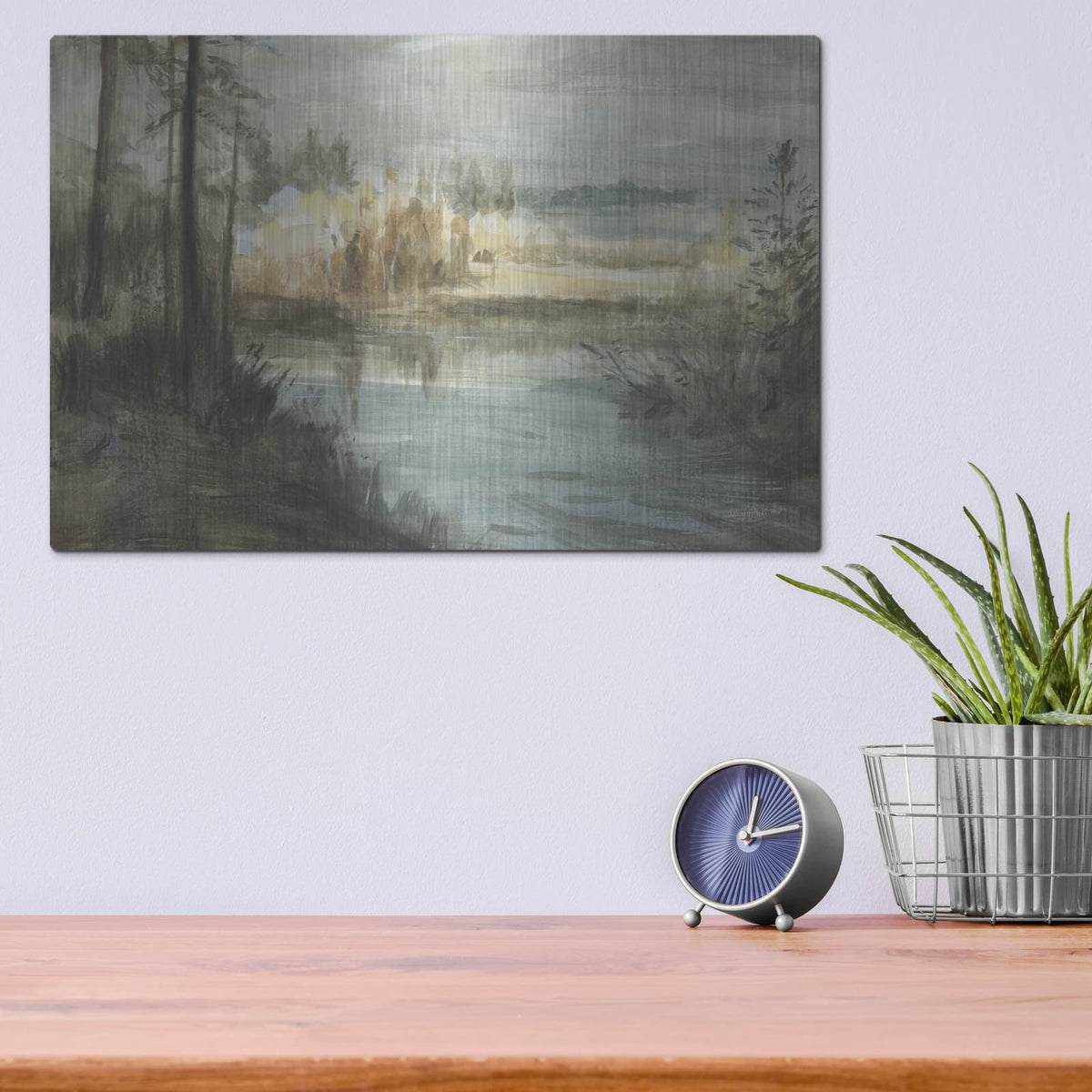 'Calming Coves' by Danhui Nai – Metal Wall Art, 16x12 room view
