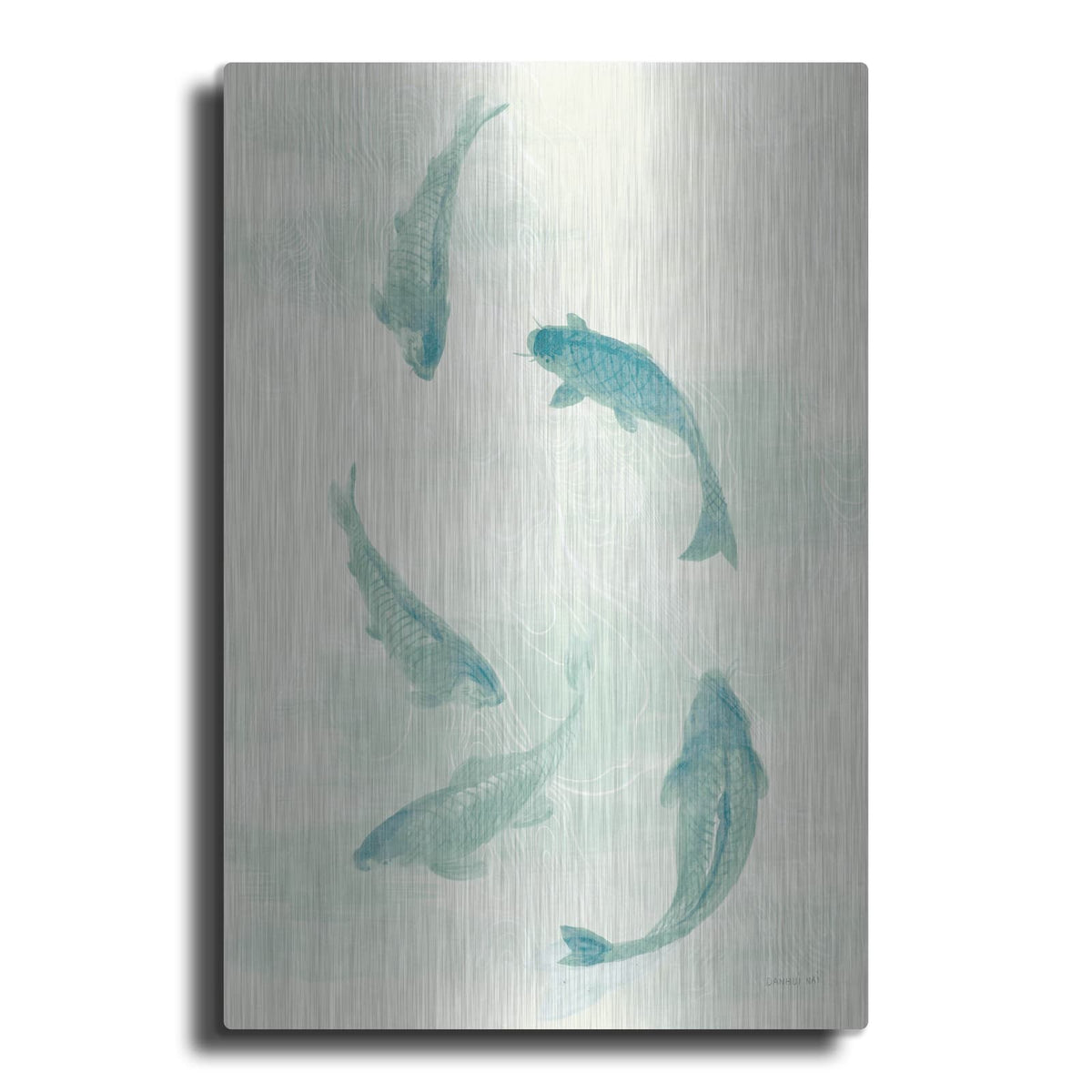 'Celadon Koi 1' by Danhui Nai – Metal Wall Art
