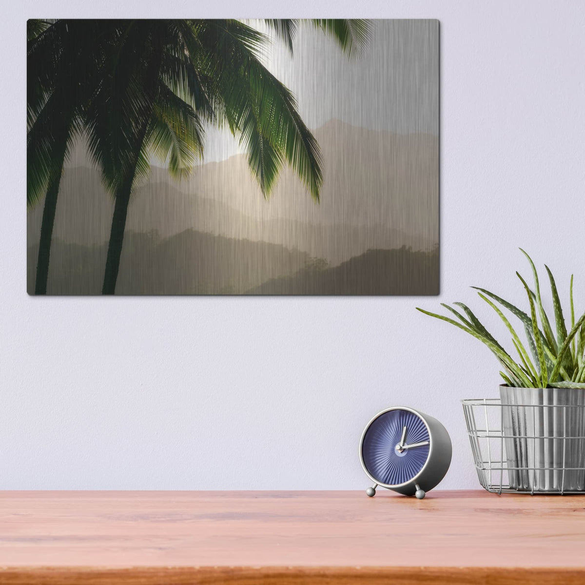 'Misty Palms III' by Dennis Frates – Metal Wall Art, 16x12 room view