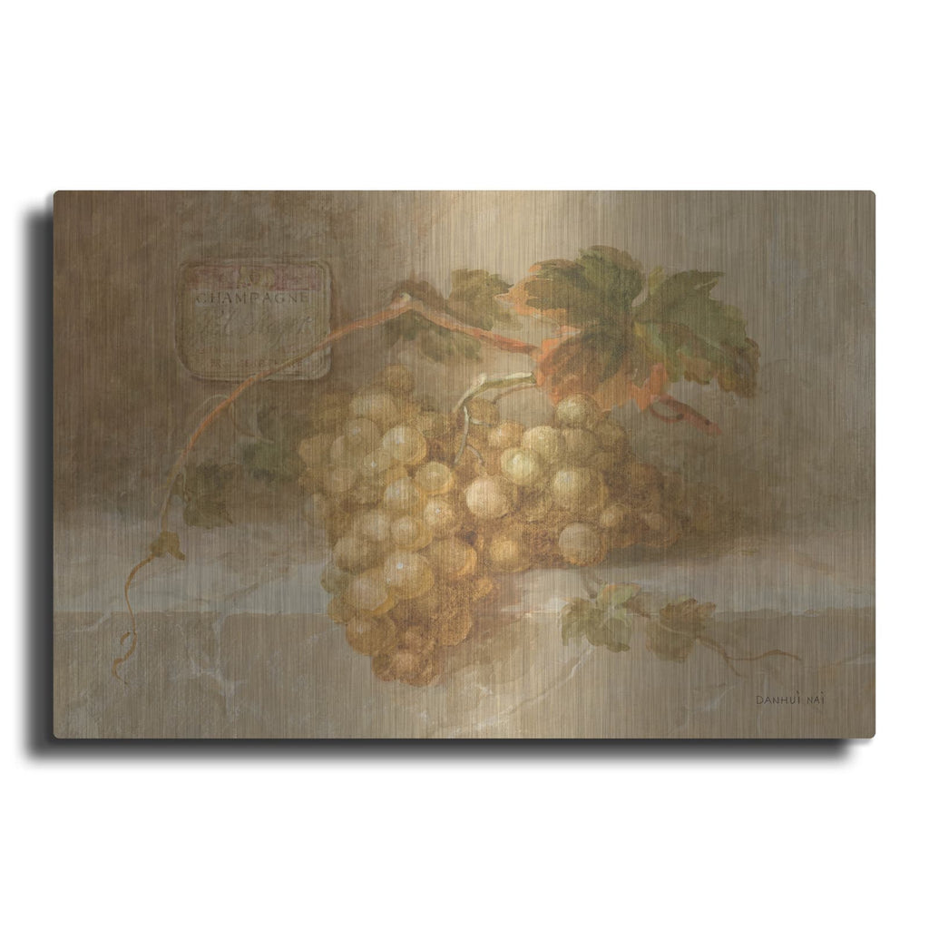 'Champagne Grapes' by Danhui Nai – Metal Wall Art
