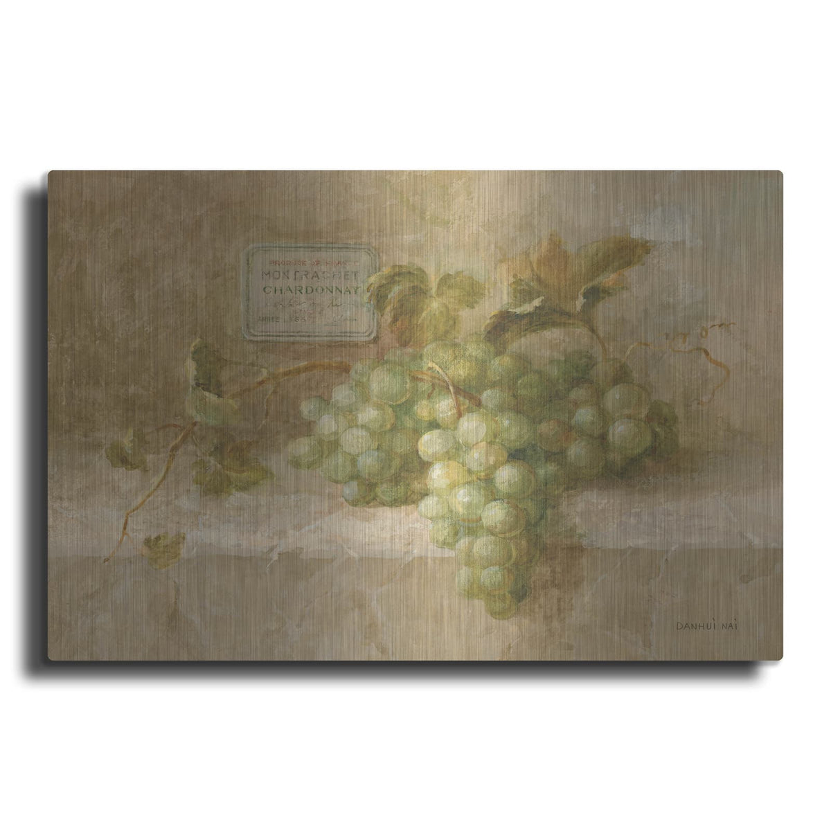 'Chardonnay Grapes' by Danhui Nai – Metal Wall Art