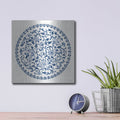 'Circle Of Life 2 Indigo' by Danhui Nai – Metal Wall Art, 12x12 room view