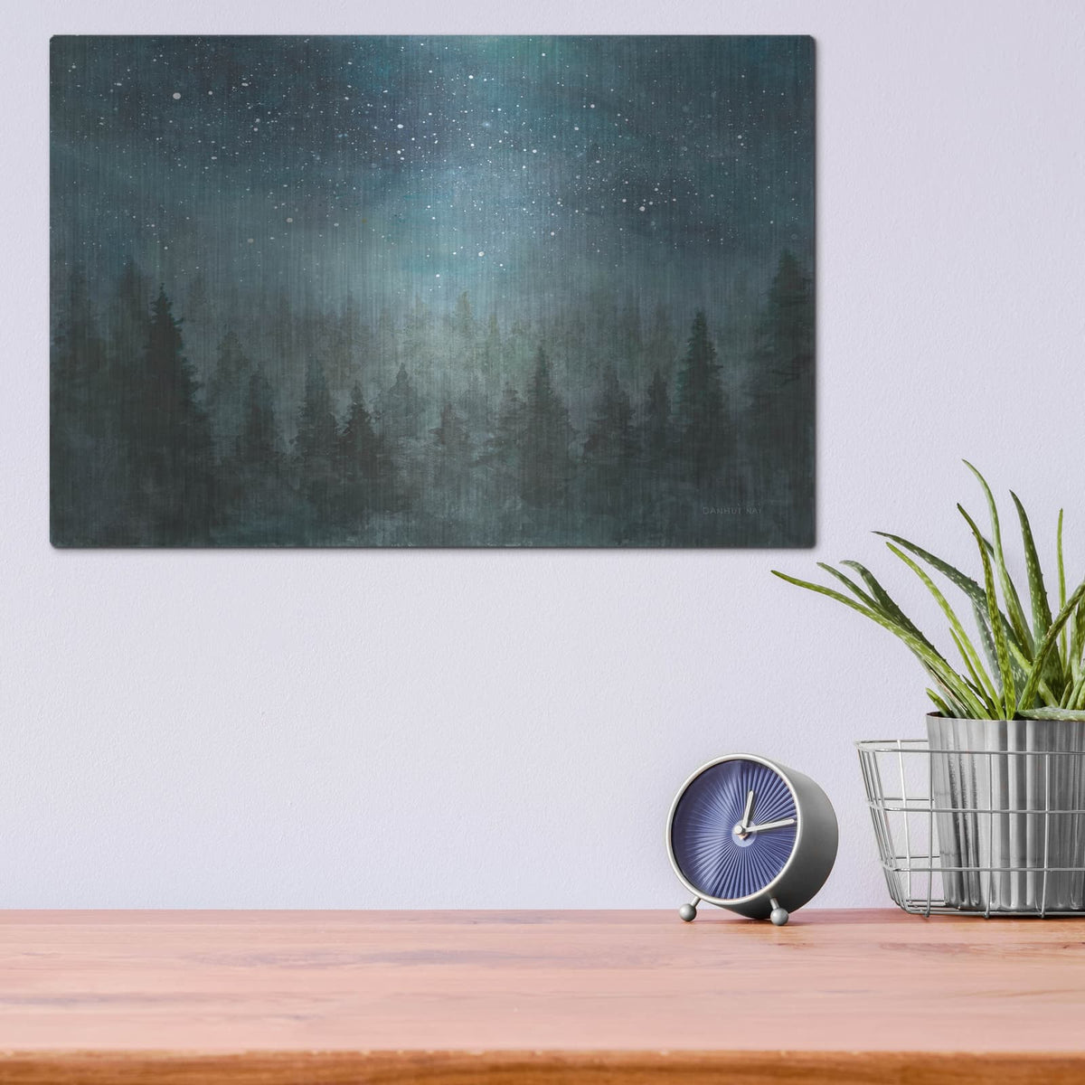 'Clearest Night' by Danhui Nai – Metal Wall Art, 16x12 room view