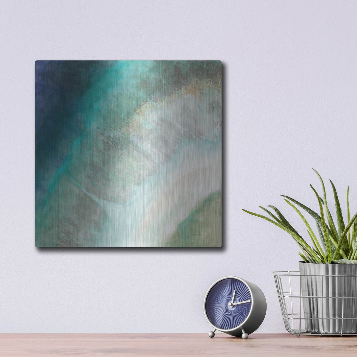 'Coastal Diamond' by Danhui Nai – Metal Wall Art, 12x12 room view