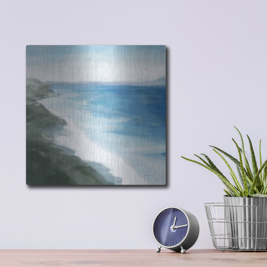 'Coastline' by Danhui Nai – Metal Wall Art, 12x12 room view