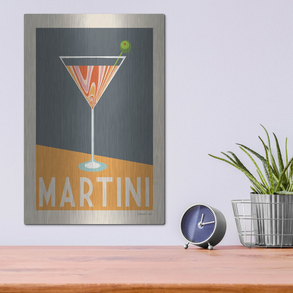 'Cocktail Poster 1' by Danhui Nai – Metal Wall Art, 12x16 room view