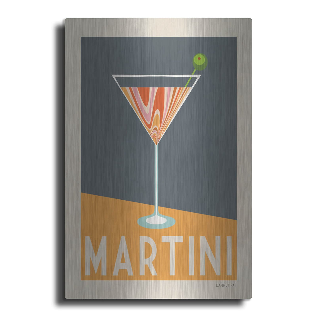 'Cocktail Poster 1' by Danhui Nai – Metal Wall Art