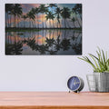 'Palm Reflections' by Dennis Frates – Metal Wall Art, 16x12 room view