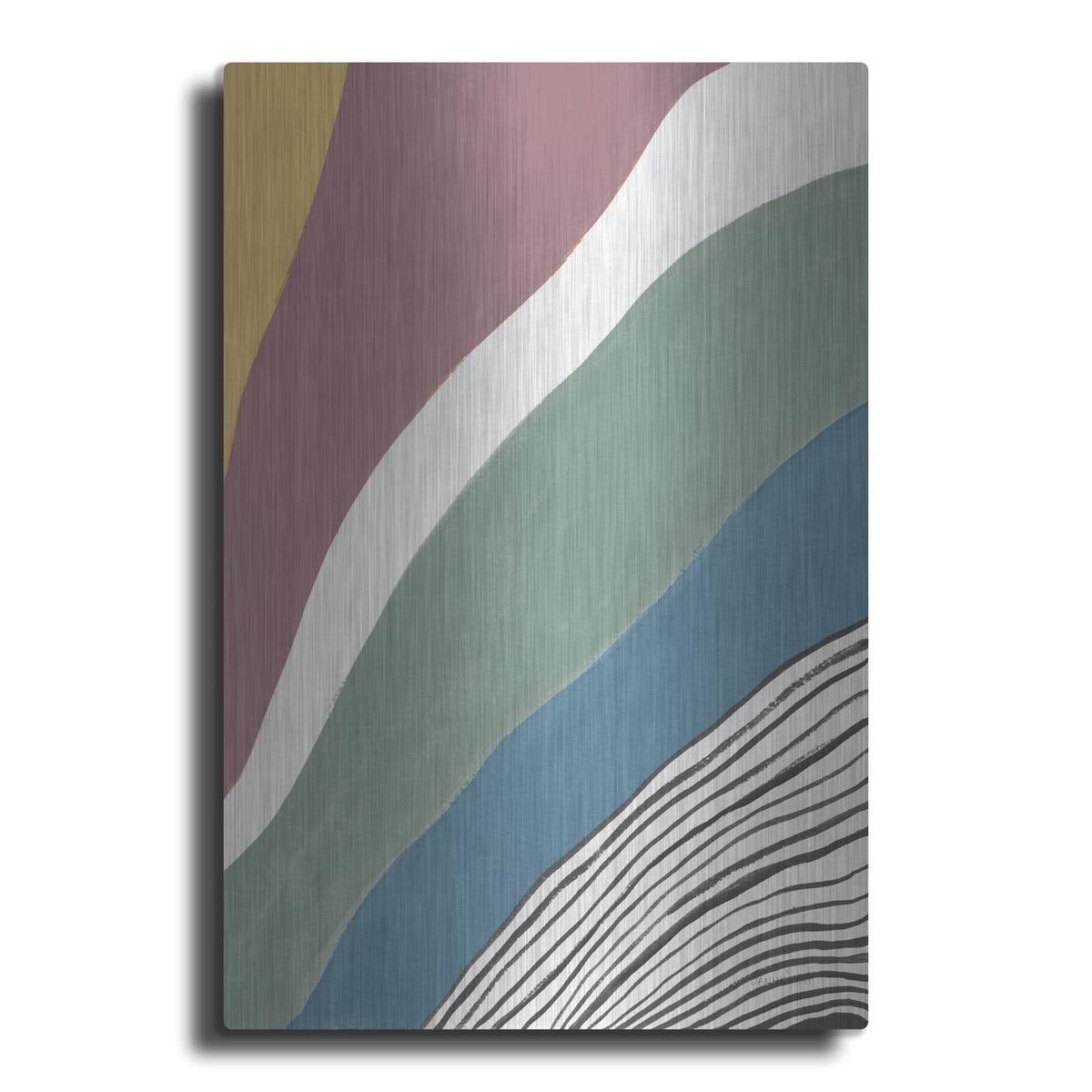 'Colorful Retro Abstract 4' by Danhui Nai – Metal Wall Art