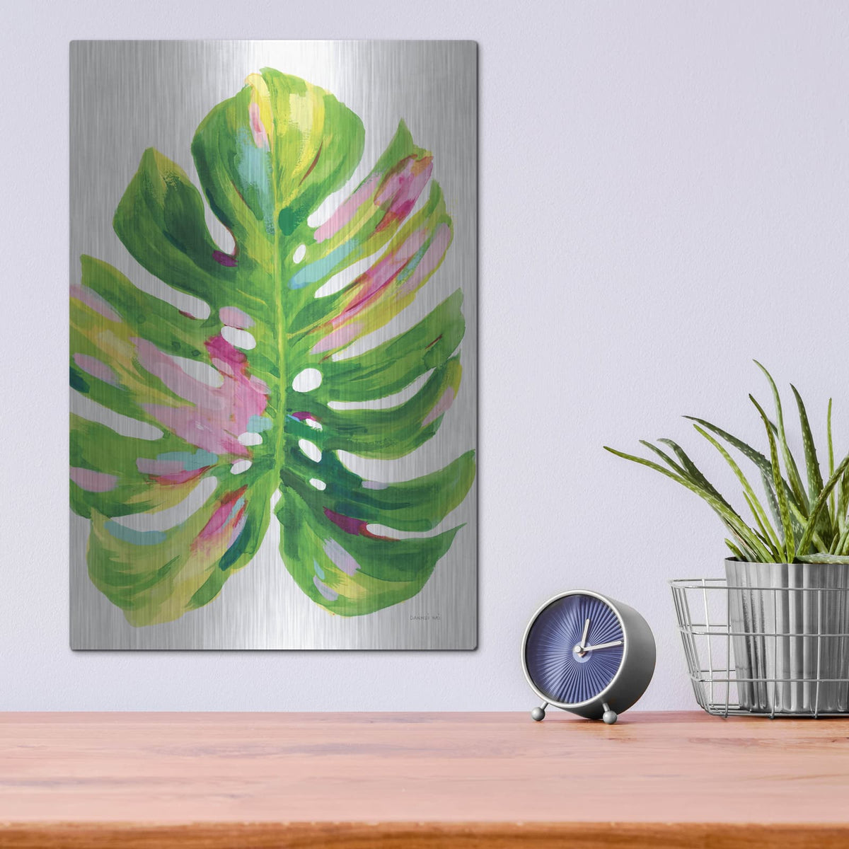 'Colorful Tropical Leaf 1' by Danhui Nai – Metal Wall Art, 12x16 room view