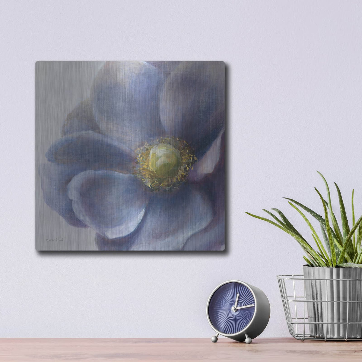 'Contemporary Anemone' by Danhui Nai – Metal Wall Art, 12x12 room view