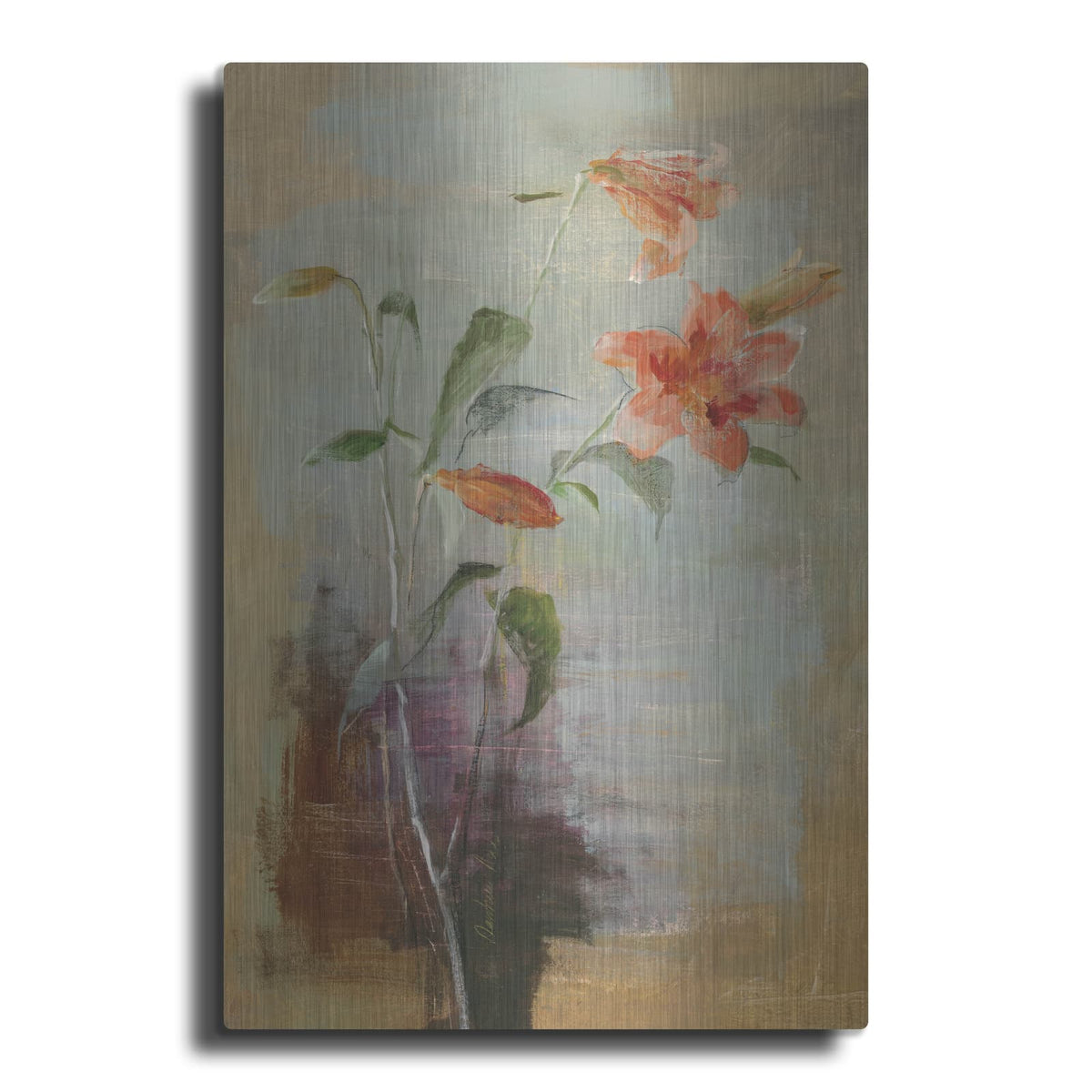 'Contemporary Lilies 1 C' by Danhui Nai – Metal Wall Art