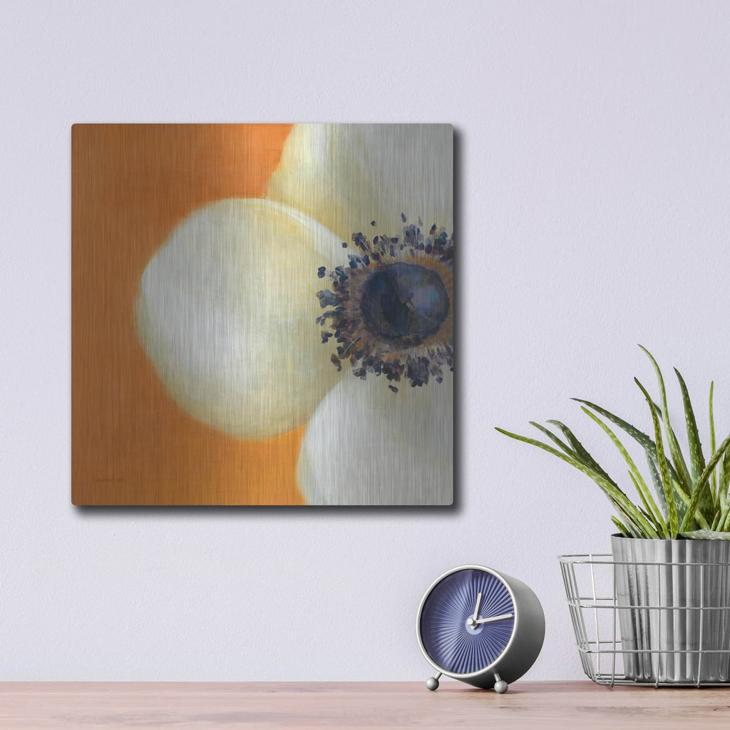 'Contemporary Poppy' by Danhui Nai – Metal Wall Art, 12x12 room view