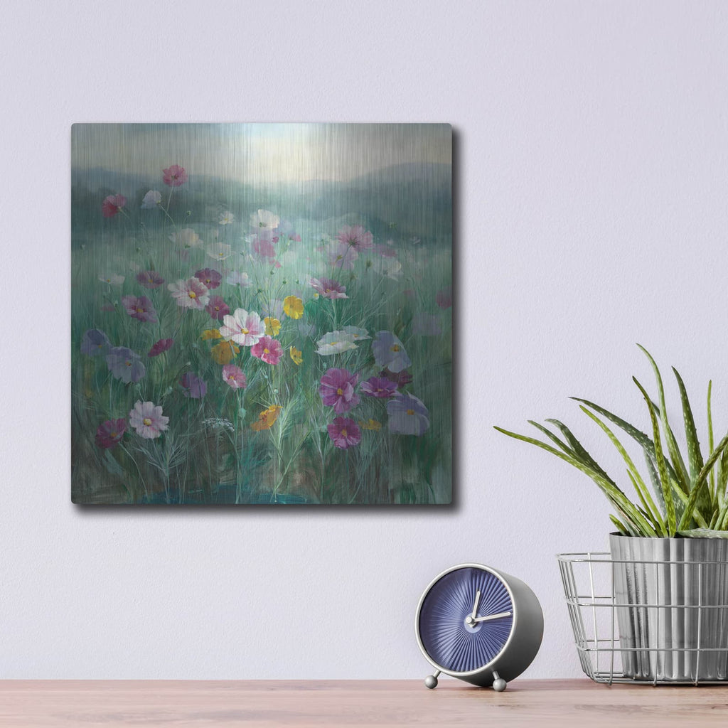 'Cosmos At Dawn' by Danhui Nai – Metal Wall Art, 12x12 room view