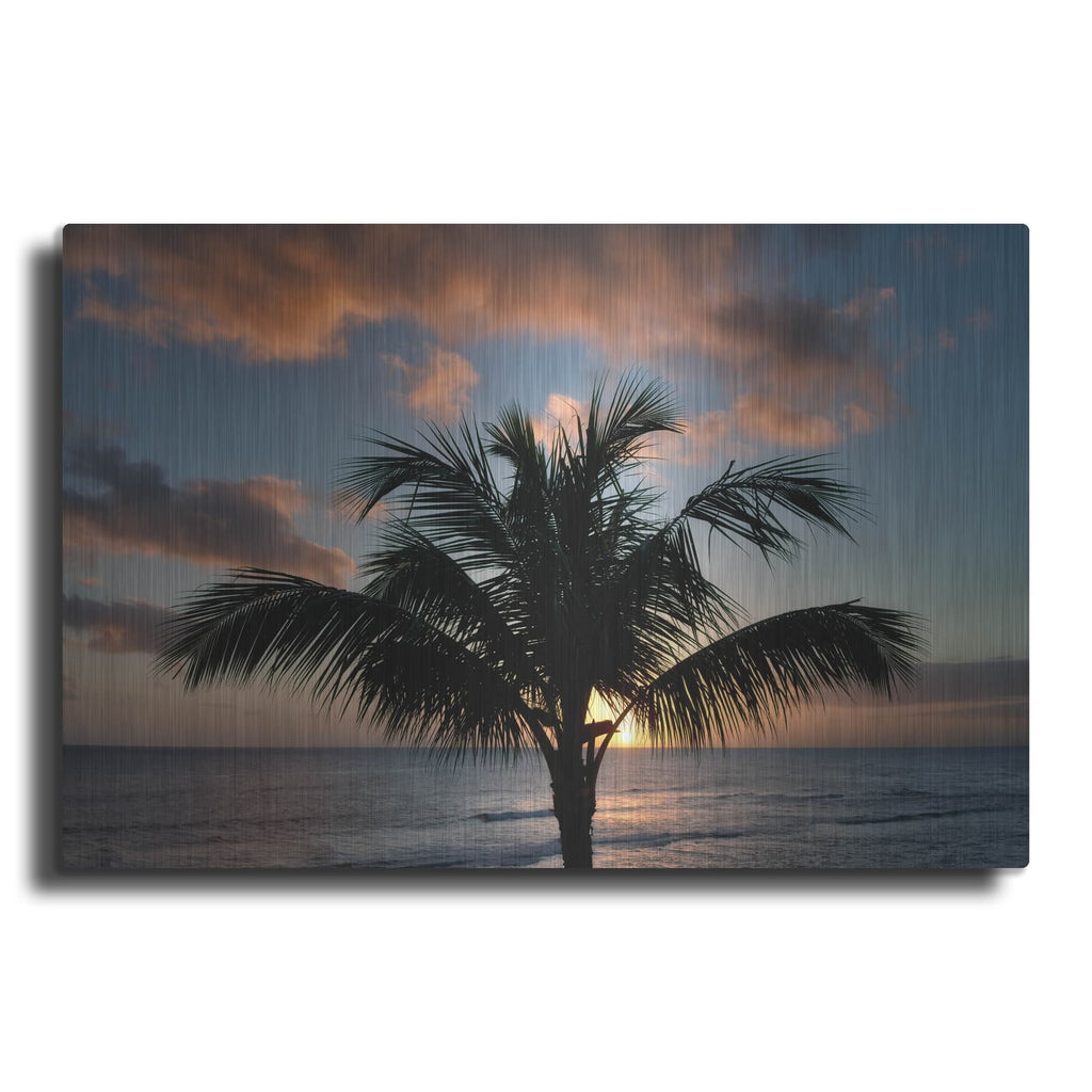 'Palm Tree Sunset II' by Dennis Frates – Metal Wall Art