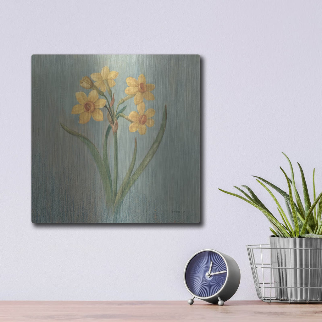 'Cottage Daffodil' by Danhui Nai – Metal Wall Art, 12x12 room view