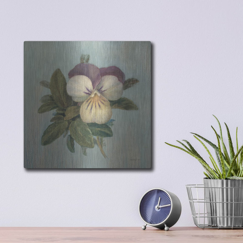 'Cottage Violet' by Danhui Nai – Metal Wall Art, 12x12 room view