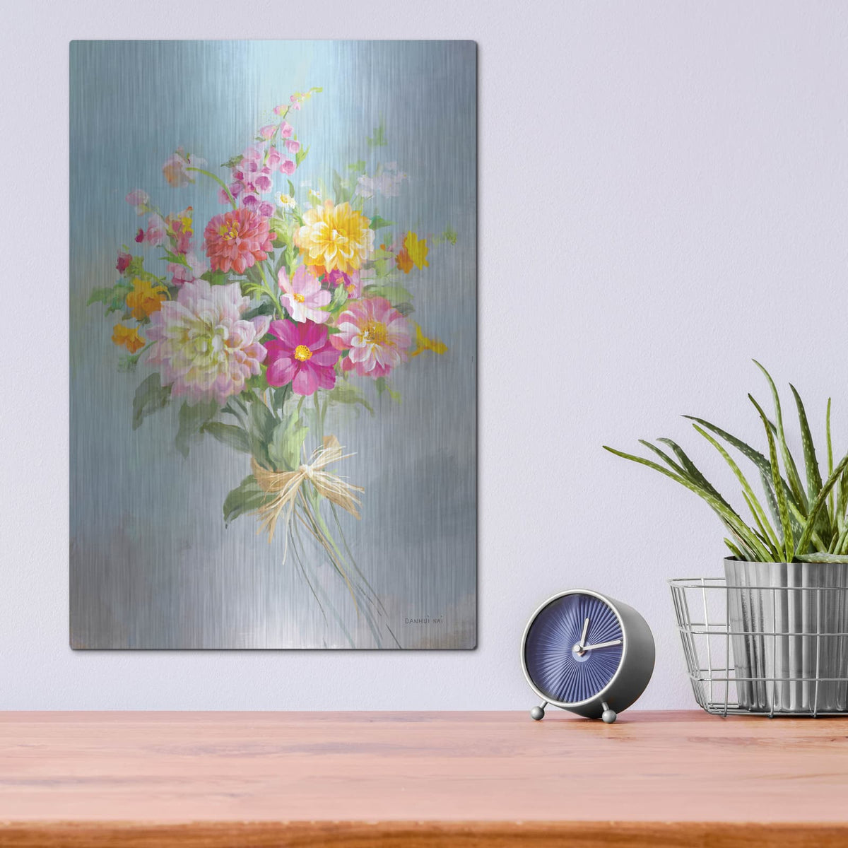 'Country Bouquet 1 V2' by Danhui Nai – Metal Wall Art, 12x16 room view
