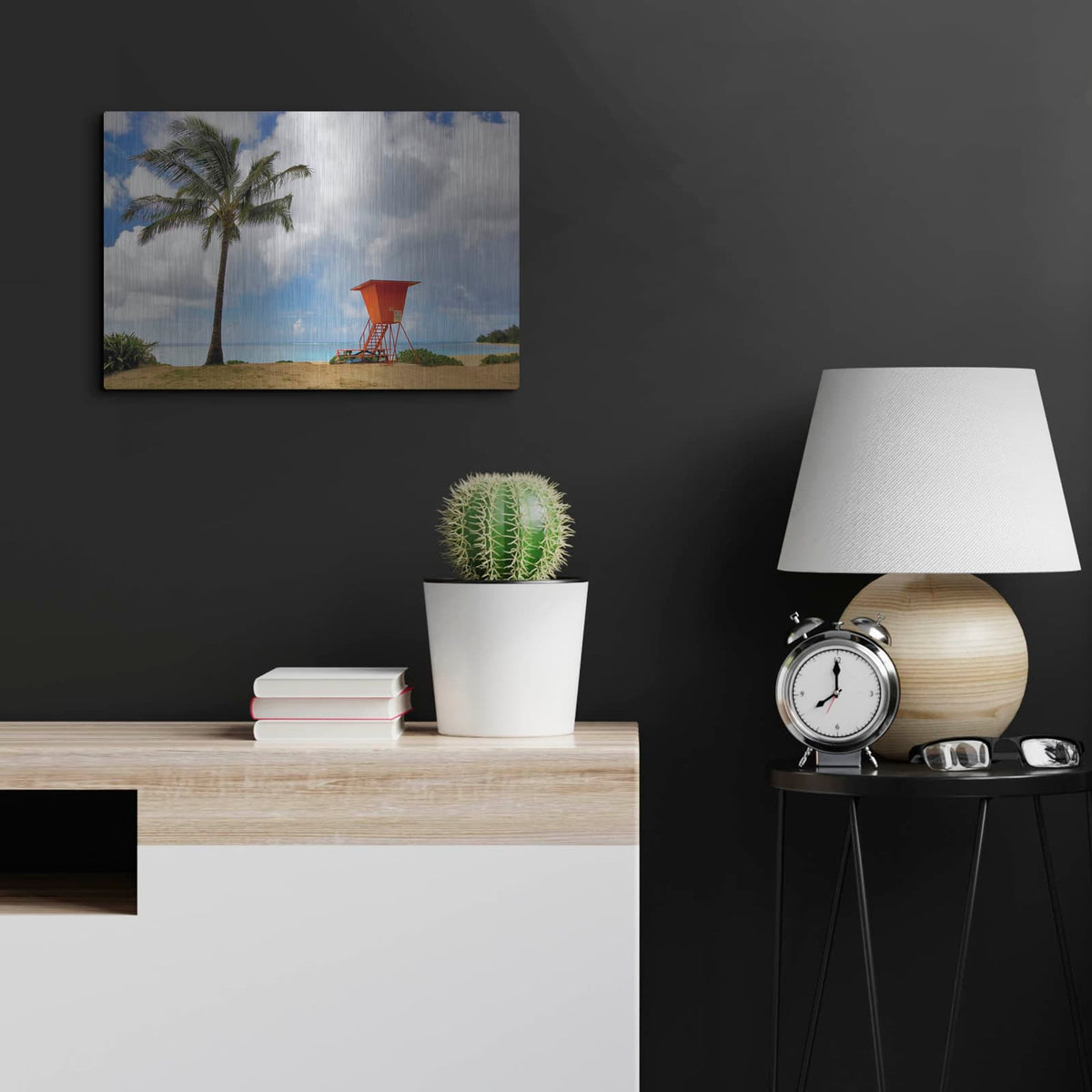 'Lifeguard Tower' by Dennis Frates – Metal Wall Art, 24x16 room view
