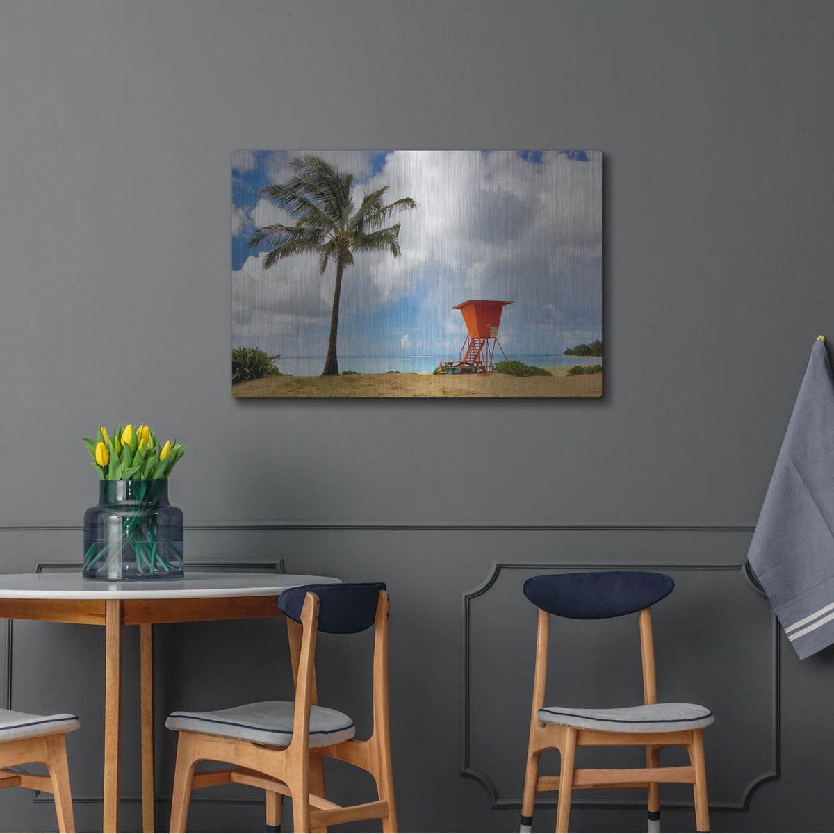 'Lifeguard Tower' by Dennis Frates – Metal Wall Art, 36x24 room view