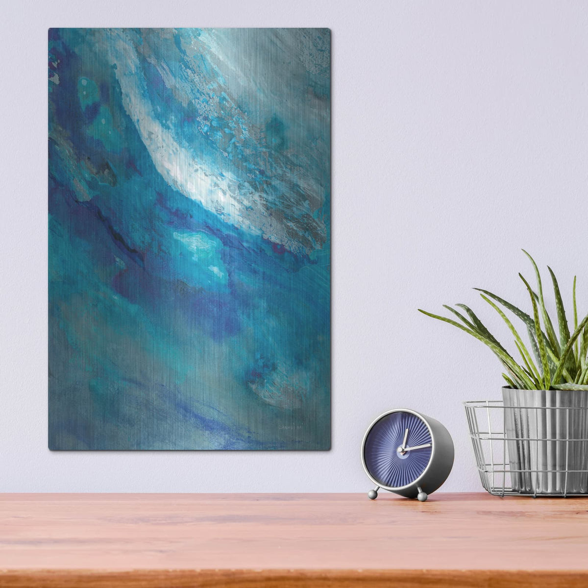 'Crashing Waves' by Danhui Nai – Metal Wall Art, 12x16 room view