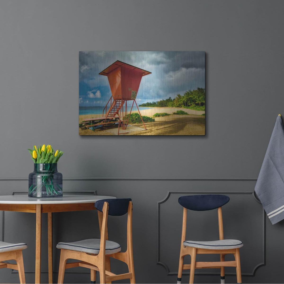 'Lifeguard Tower II' by Dennis Frates – Metal Wall Art, 36x24 room view