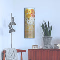 'Daisies Fall 1' by Danhui Nai – Metal Wall Art, 12x36 room view