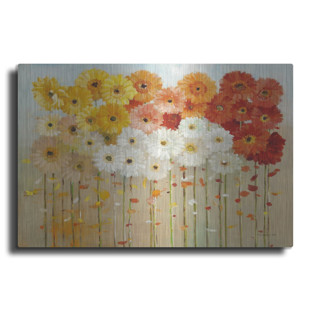 'Daisies Fall' by Danhui Nai – Metal Wall Art
