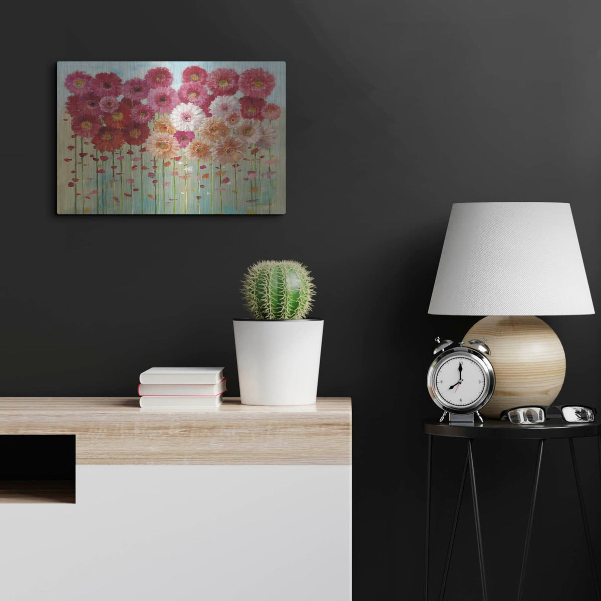 'Daisies Spring' by Danhui Nai – Metal Wall Art, 24x16 room view