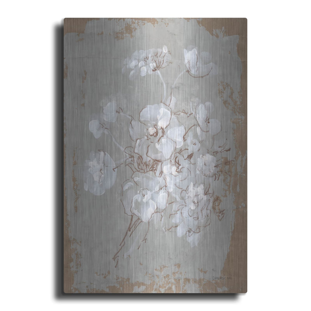 'Delicate Floral 1' by Danhui Nai – Metal Wall Art
