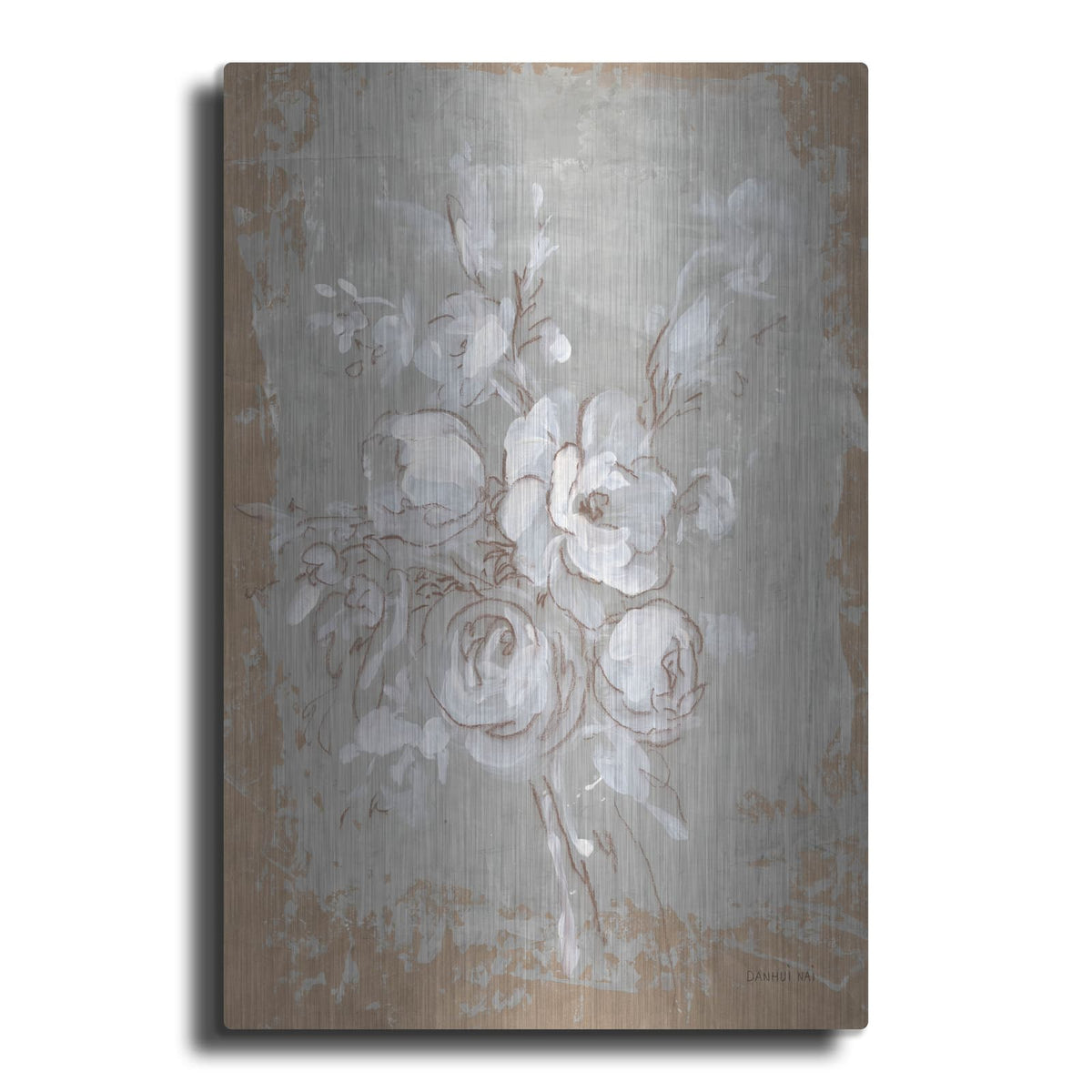 'Delicate Floral 2' by Danhui Nai – Metal Wall Art