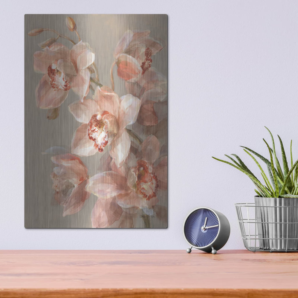 'Delicate Orchid 2' by Danhui Nai – Metal Wall Art, 12x16 room view