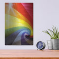 'Rainbow Spiral' by Dennis Frates – Metal Wall Art, 12x16 room view
