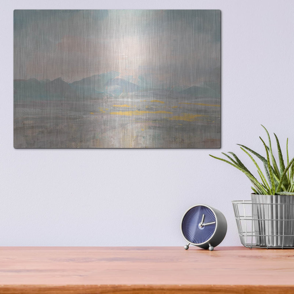 'Distant Mountains C' by Danhui Nai – Metal Wall Art, 16x12 room view