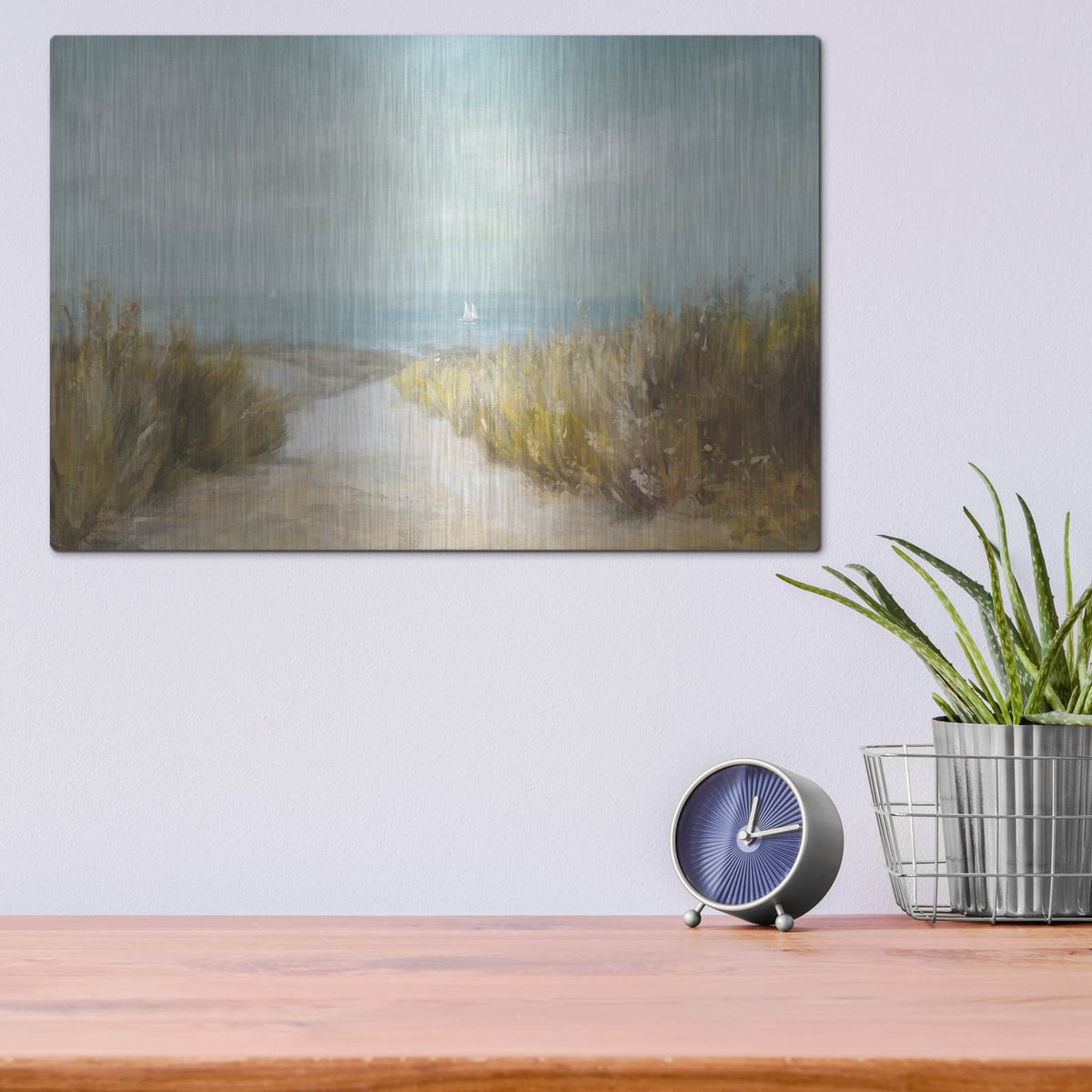 'Distant Sails' by Danhui Nai – Metal Wall Art, 16x12 room view