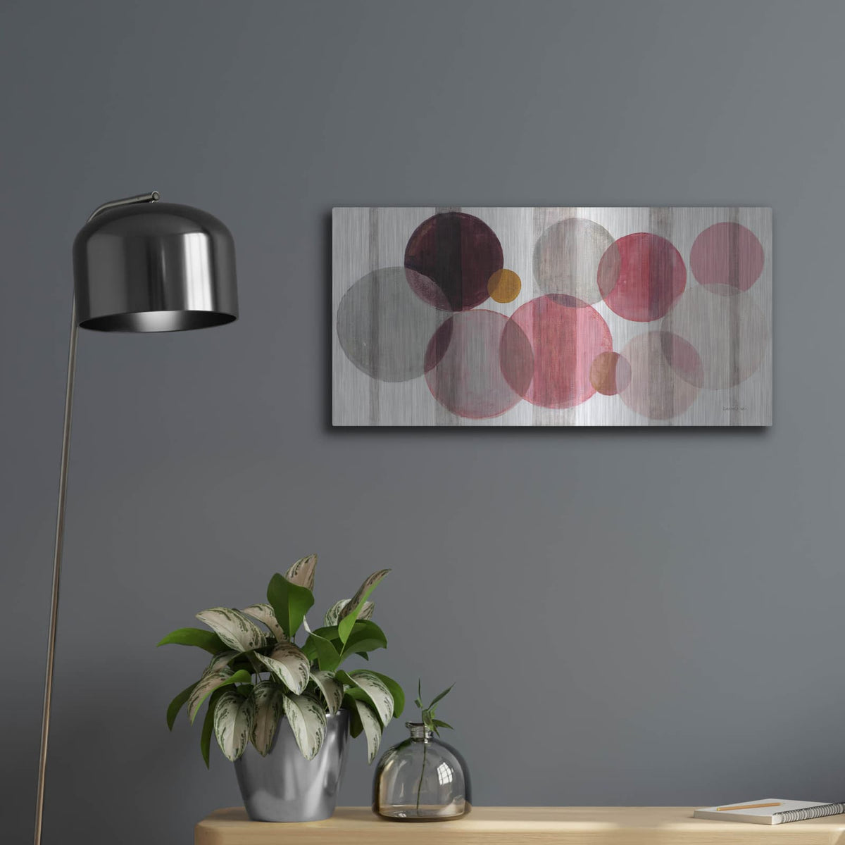 'Dot Play' by Danhui Nai – Metal Wall Art, 24x12 room view