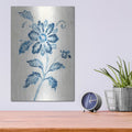'Exotic Elegance Floral 4 Cream' by Danhui Nai – Metal Wall Art, 12x16 room view