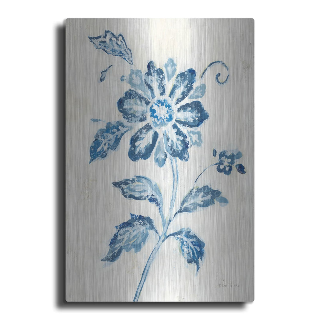 'Exotic Elegance Floral 4 Cream' by Danhui Nai – Metal Wall Art