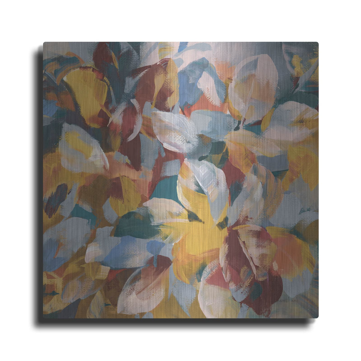 'Fall Confetti Leaves' by Danhui Nai – Metal Wall Art