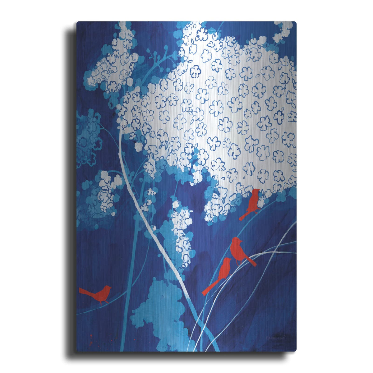 'Feather And Fluff' by Danhui Nai – Metal Wall Art