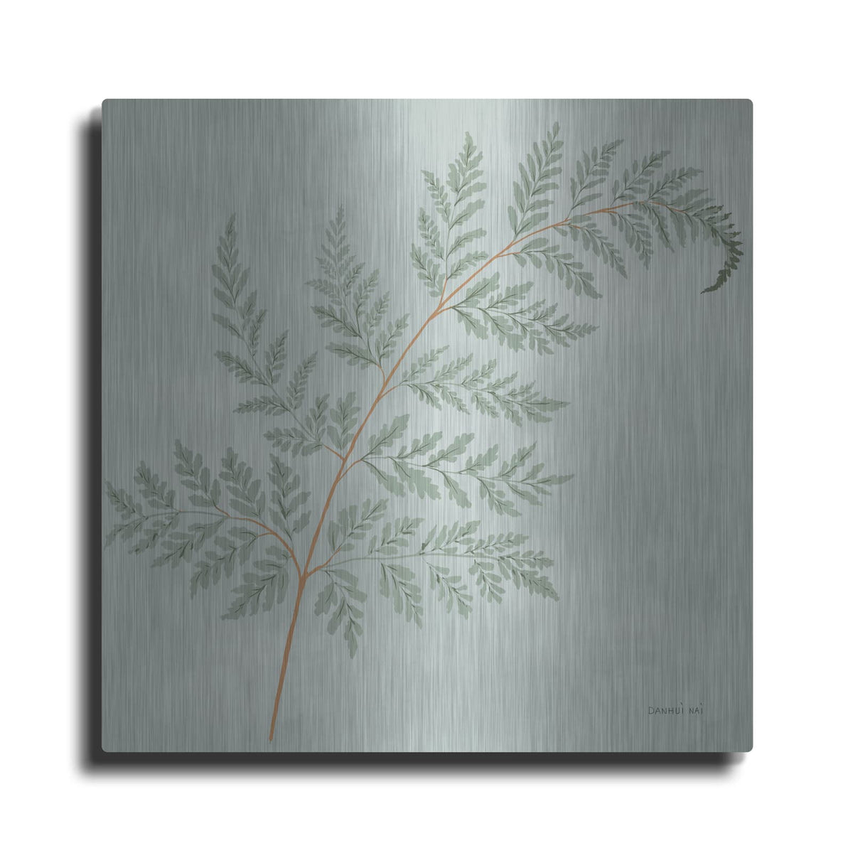 'Fern 1 With Orange' by Danhui Nai – Metal Wall Art