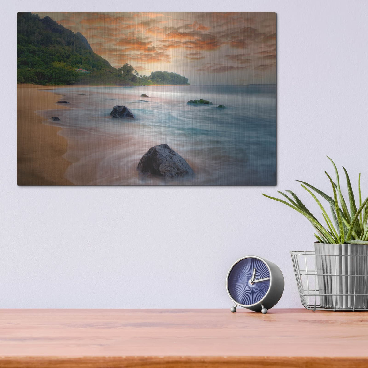 'Peachy Keen' by Dennis Frates – Metal Wall Art, 16x12 room view