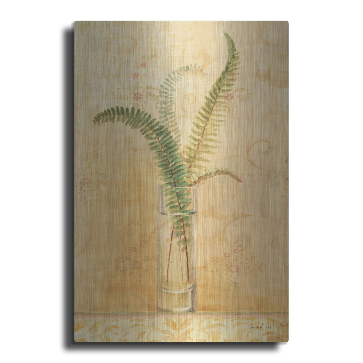 'Ferns In Glass Vase 2' by Danhui Nai – Metal Wall Art
