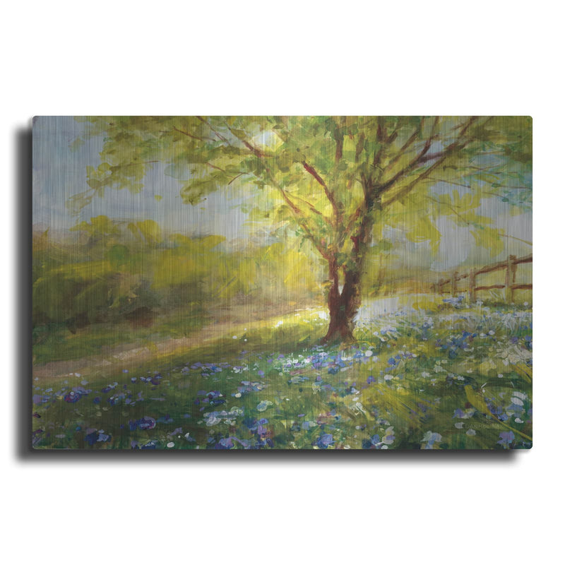 'Field Of Bluebells' by Danhui Nai – Metal Wall Art