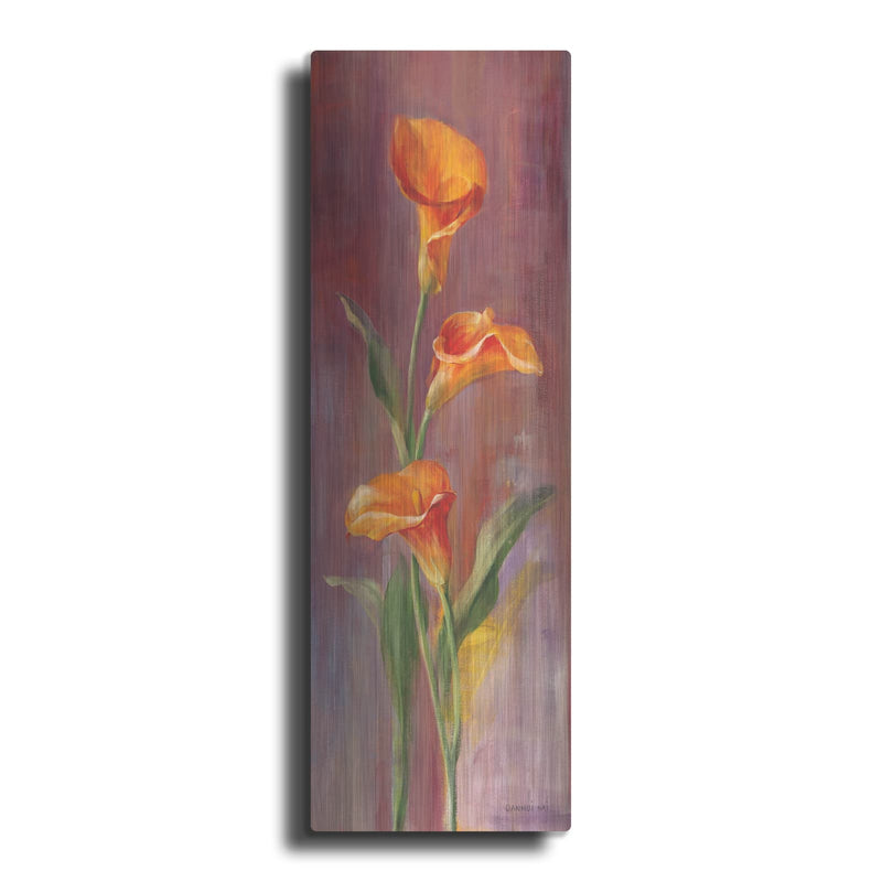 'Flame Calla Lilies 1' by Danhui Nai – Metal Wall Art