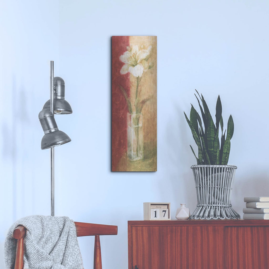 'Fleur En Soie 4' by Danhui Nai – Metal Wall Art, 12x36 room view