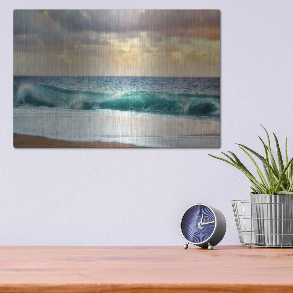 'For Teal' by Dennis Frates – Metal Wall Art, 16x12 room view