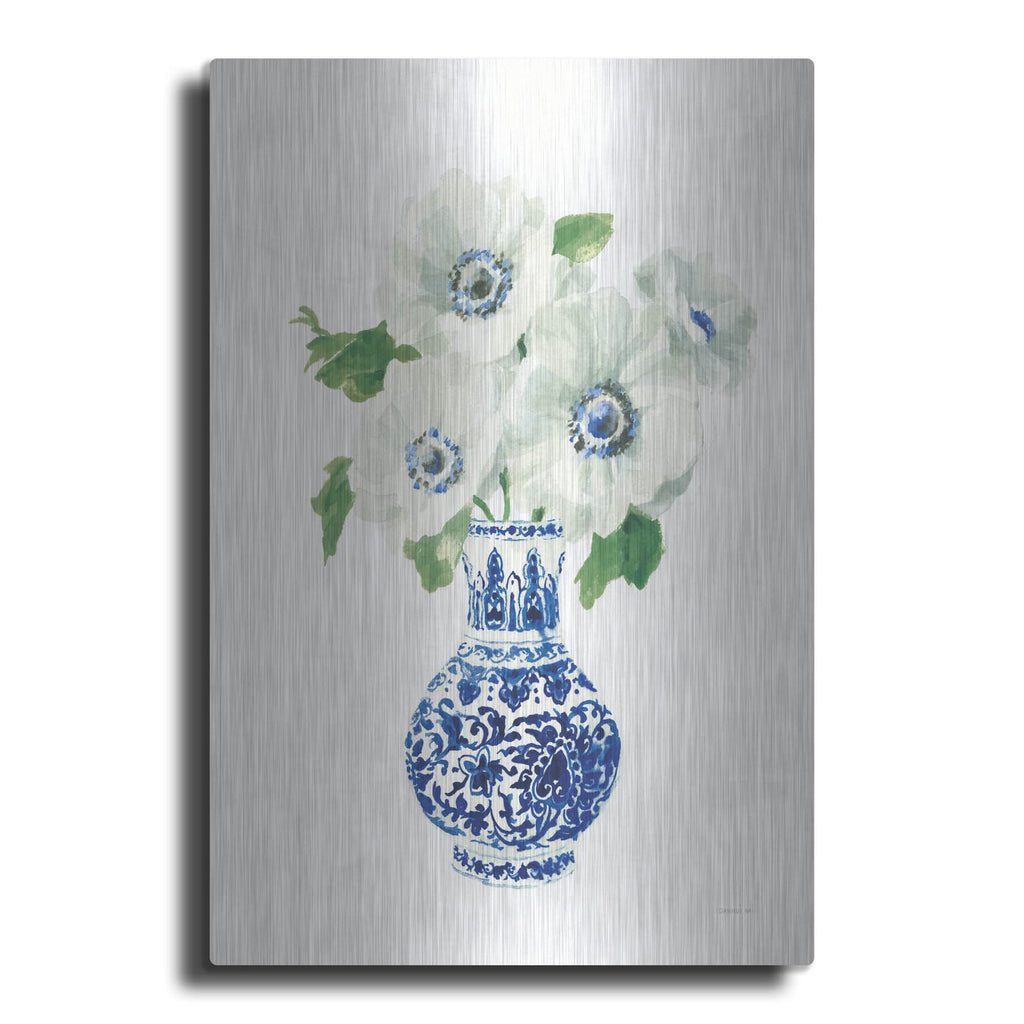 'Floral Chinoiserie 1 Cobalt' by Danhui Nai – Metal Wall Art