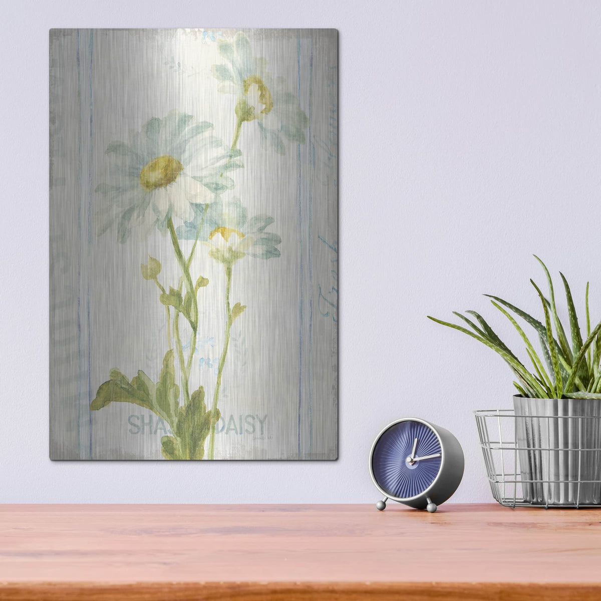 'Floursack Florals 3' by Danhui Nai – Metal Wall Art, 12x16 room view