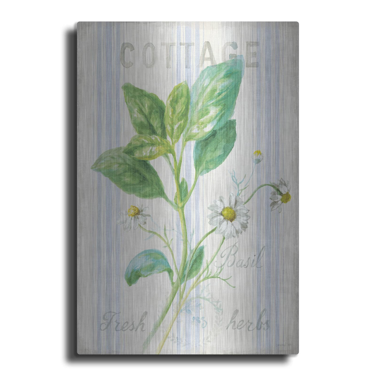 'Floursack Herbs 4' by Danhui Nai – Metal Wall Art